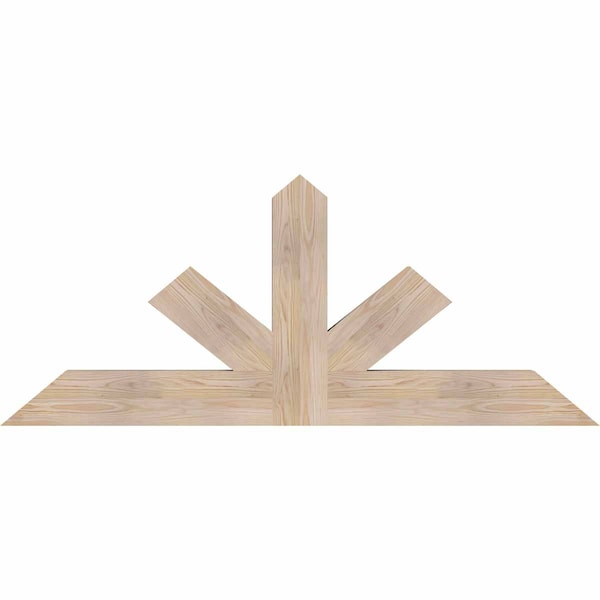 Ekena Millwork Saratoga Smooth Timber Gable Bracket, Douglas Fir, 60"W x 25"H x 3 1/2"D x 5 1/2"F, 10/12 Pitch GBW060X25X0406SAR00SDF - main